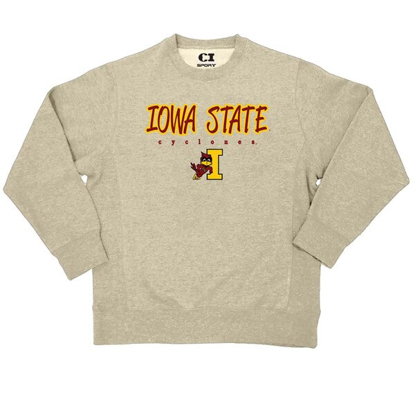 CI Sport Iowa State Cyclones Leaning Cy Oatmeal HW Crewneck Sweatshirt vendor image